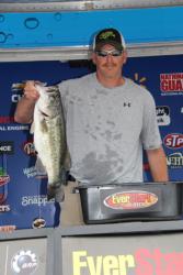 This 8-pound, 1-ounce largemouth delivered Snickers Big Bass honors to co-angler Todd Gambrell.
