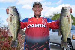After recording a total catch of 24 pounds, 1 ounce, pro Jason Milligan of Shasta Lake, Calif., found himself in fourth place overall at Clear Lake.