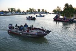 Anglers patiently wait for the second stop of the FLW Walleye Tour to kick off. 