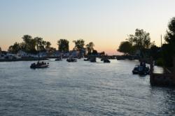 A beautiful morning before takeoff at the FLW Walleye Tour on Lake Erie.