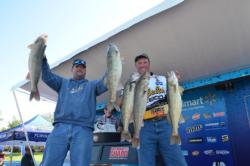 Pro David Kolb of Rockford, Mich., and co-angler Philip Maher of Lincoln Park, Mich., sit in second with a sack of 41 pounds, 5 ounces.