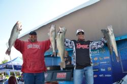 Ranger pro David Kleszyk of Oakbrook Terrace, Ill., and co-angler Mike Chutes of Sheffield Lake, Ohio, brought 40 pounds, 11 ounces to the scales to put them in third. 