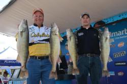 Pro Kevin McQuoid of Isle, Minn., and co-angler Cody Armstrong of Devils Lake, N.D., sit in fourth place after day 1 with a weight of 38 pounds, 15 ounces.