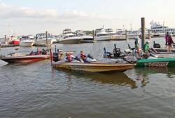 The second flight of BFL All-American boats depart the National Harbor docks. 
