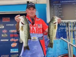 Second-place boater Marc Snyder started off strong with a 5-pound bass shortly after takeoff.
