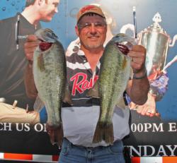 Hitting multiple spots and junk fishing was the formula for third-place boater Dick Shaffer.