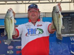 Downsizing his baits and slowing his presentations was important for second-place co-angler Robert Hime.