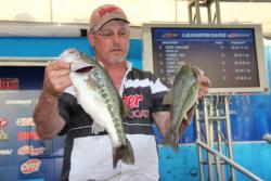 Hitting an array of habitat and throwing several baits lifted Dick Shaffer to second place.