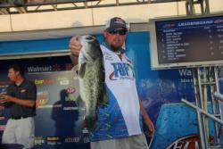 Sixth-place co-angler Wesley Taylor caught a chunky bass on day two.