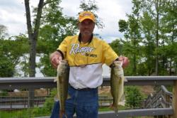 Co-angler David Ball from Cedar Grove, N.C., brought in a limit worth 11 pounds, 6 ounces. 