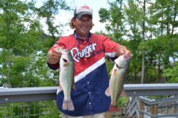 Thomasville, N.C., pro George Lambeth stays consistent and brings his two-day total to 24 pounds, 9 ounces.