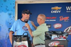 Co-angler David Ball of Cedar Grove, N.C., grabs the fourth spot in the EverStart Northen Division on Kerr Lake with a three-day total for 17 pounds, 6 ounces. 
