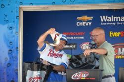 Co-angler Lee Williams of Durham, N.C., rounds out the top five with a three-day total of 17 pounds, 1 ounce. 