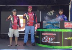 The Ohio State team of Quinn Miller and Jeff Moorman finished the National Guard FLW College Fishing event on Kerr Lake in second place with a total catch of 10 pounds, 6 ounces. The team took home $1,500 in prize money.