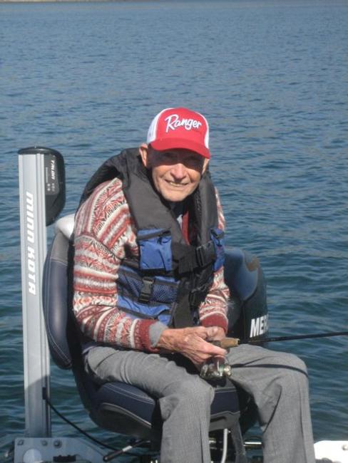 First Sergeant Billy Luce, 79, who served for 27 years in the U.S. Army, enjoys a day on the water.