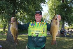 Indiana pro Shad Schenck spent his day targeting smallmouth, a strategy that paid off with a fifth-place performance.