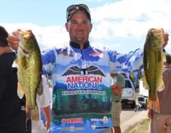 Shane Long rose to third place after catching three bass Friday weighing 9 pounds, 10 ounces.