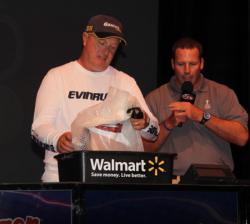 Iowa co-angler Ralph Myhlhousen tied for fifth on day one.