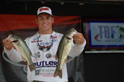 Regan Green of Macon, Ga., the Georgia 15-18 age angler, caught the only limit of the tournament. 