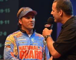 National Guard pro Scott Martin talks about his fourth-place qualifying finish with Cup host Chris Jones.