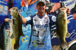 Pro Cory Johnston of Peterborough, Ontario, landed in fourth place during the first day of Potomac River competition.