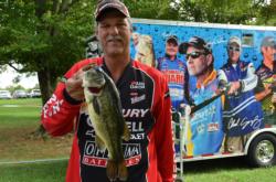 Pro William Kramer of North Potomac, Md., tied for sixth place overall after the first day of Potomac River competition.