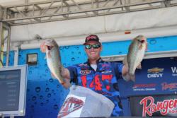 Second-place pro Blake Nick said he found his better fish around Lake Wheeler