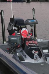  Mark Rose bows his head in reverence prior to taking off for his final day on Wheeler Lake.