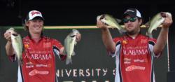The Alabama team of Dustin Connell and Logan Johnson caught a 9-pound, 15-ounce stringer on day two to move into second place.