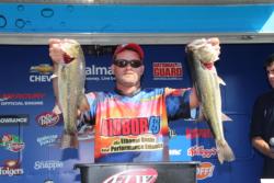 Second-place pro Christopher Brasher found most of his fish on deep brush piles.