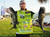 Straight Talk pro JT Kenney of Palm Bay, Fla., is in third with 22 pounds, 5 ounces.