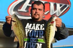Co-angler David Avina of Sun City, Calif., grabbed fourth place overall on Lake Oroville with a total catch of 18 pounds, 3 ounces.