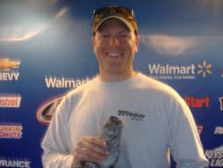 Boater Adam Rice of Anderson, S.C., tied for first place at the Walmart BFL Savannah River Division event on Lake Keowee. Rice recorded a total catch of 15 pounds, 12 ounces to take home more than $4,300 in winnings. 