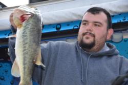 David Avina of Sun City, Calif., grabbed first place overall in the Co-angler Division after landing a day-one catch of 11 pounds, 15 ounces at Lake Roosevelt.