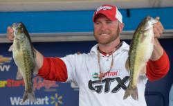 Co-angler Anthony Goggins caught a 15-pound limit on day three and finished the Smith Lake event in second place.