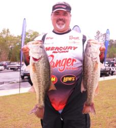 Pro Pete Thliveros of St. Augustine, Fla., rounds out the top five with five bass for 21 pounds, 9 ounces. 
