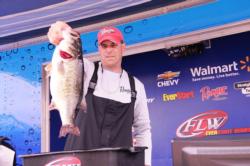 Co-angler Alan Hults of Gautier, Miss., leads yet another EverStart Series event thanks to a 23-pound, 6-ounce catch today.