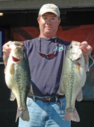 Robbie Robinson of Mobile, Ala., who recorded a limit of bass weighing 23 pounds, 7 ounces, grabbed the overall lead at 2013 TBF National Championship.