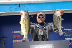 In third place,  Eric Wright used Texas-rigged plastics and dropshots to tempt bed fish.