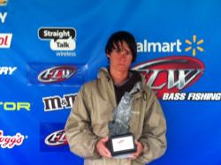 Co-angler Tyler Morgan of Columbus, Ga., won the Walmart BFL Bulldog Division event on Lake Sinclair with a total catch of 14 pounds.