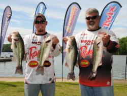 A family tradition: Pro Pete Thliveros and his son Nick Thliveros show off their catch on day two. For the record, Peter T finished 27th on the pro side and Nick is in second place in the Co-angler Division. Let