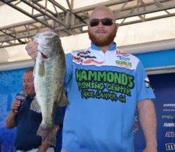 Leading the co-anglers after a tough first day on Eufaula is Jason Johnson of Gainesville, Ga., with a 15-pound, 3-ounce limit. 