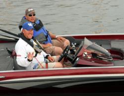 Local boater  Corey Bradley will focus on deep water today.