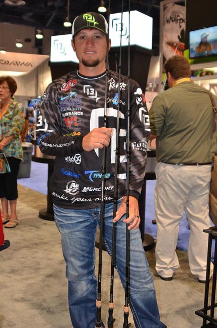 Stetson Blaylock shows off the new Crankinstein 13 Fishing rods. 
