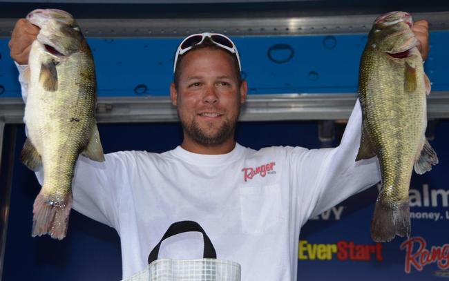 Pro Matt Stasiak of Pittsburgh, Pa., finished day one in third place overall on the Chesapeake Bay.