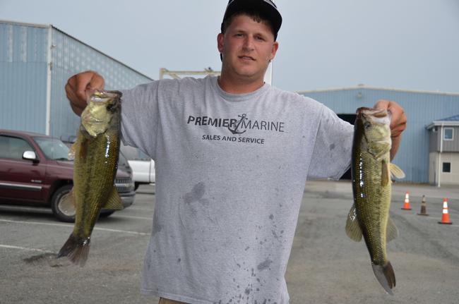 Co-angler Jonathan Lang of Joppa, N.J., netted fourth place during the first day of Chesapeake Bay EverStart competition with a total catch of 10 pounds, 2 ounces.