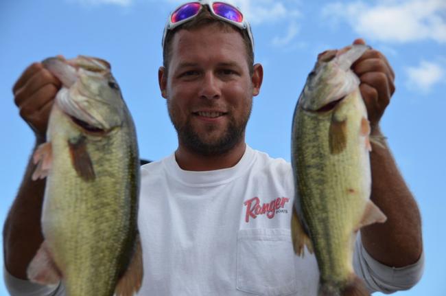 Pro Matt Stasiak of Pittsburgh, Pa., finished day two in second place overall at the EverStart Series Chesapeake Bay event.
