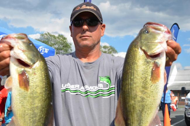 Pro Dan Rodriguez of Monkton, Md., qualified for the finals in fifth place after day two of EverStart competition on the Chesapeake Bay.