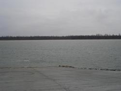 Ohio River boat ramp.