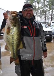 Cory Rambo took the big bass honors after day one with a 9 pound, 4 ounce beast.